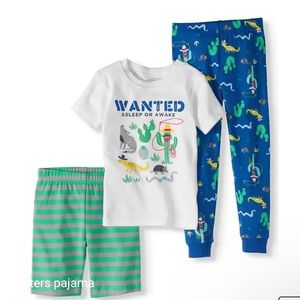 Carters Toddler Boy Wanted Asleep Or Awake Desert Print 3Pc Cotton Pajama Set 4T